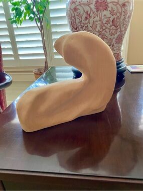 Abstract wood Sculptural Accent - Beige Home Art